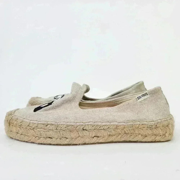 Soludos x Jason Polan Platform Espadrille Panda Flats - 6 - Picture 2 of 10
